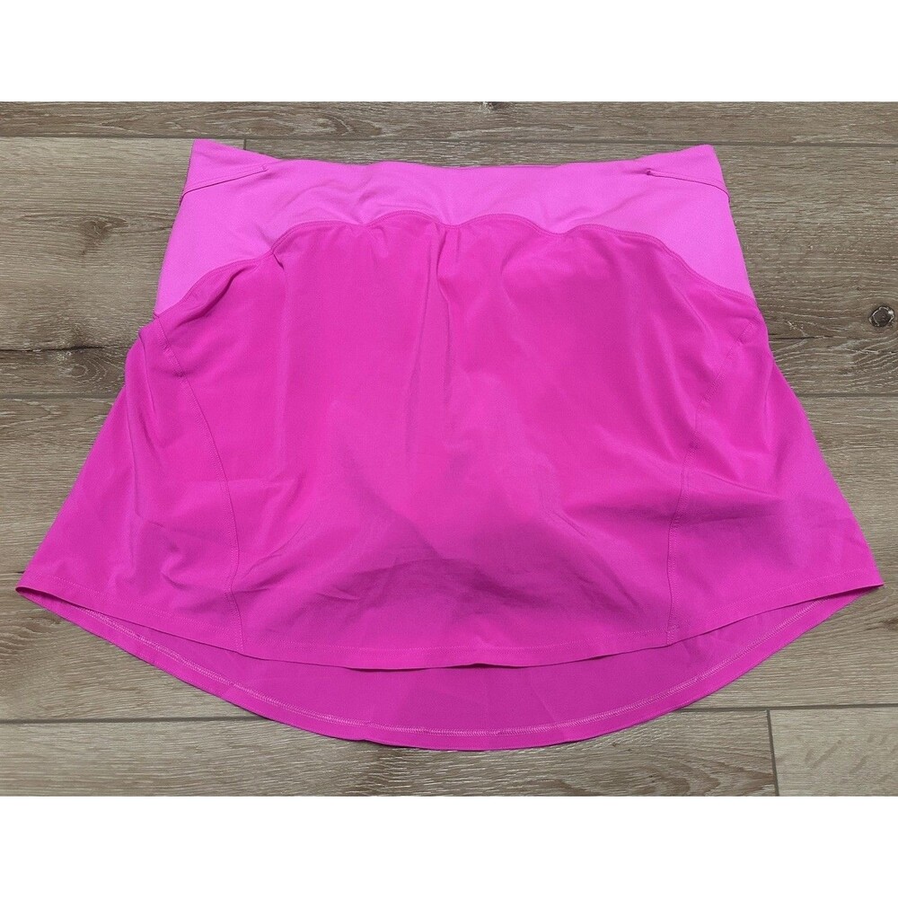 Women’s Lululemon Essential High Rise Running Skort Long Pow Pink Size 12 EUC!